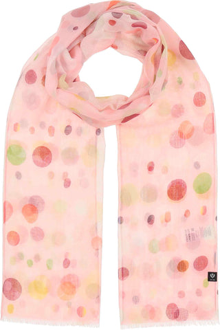 278715 FRAAS Foulard pastilles fond rose