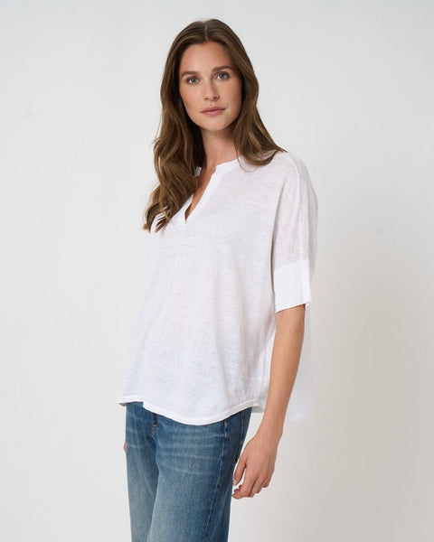 351016 Haut tricot de lin