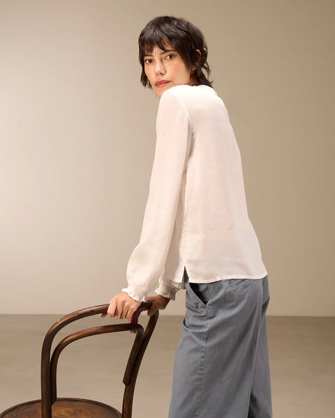 371725 Nile blouse blanche col rond