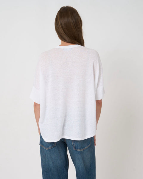 351016 Haut tricot de lin