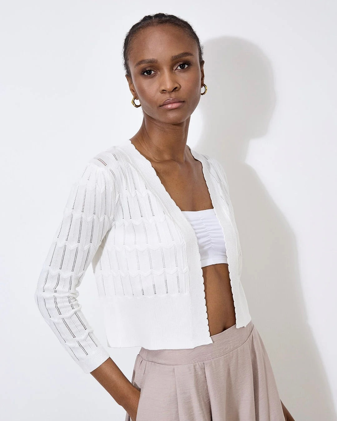 282115 Apricot cardigan crème