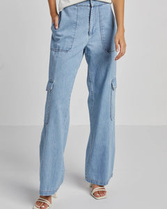 273715 Adrøit Atelier jean cargo Nolan taille haute