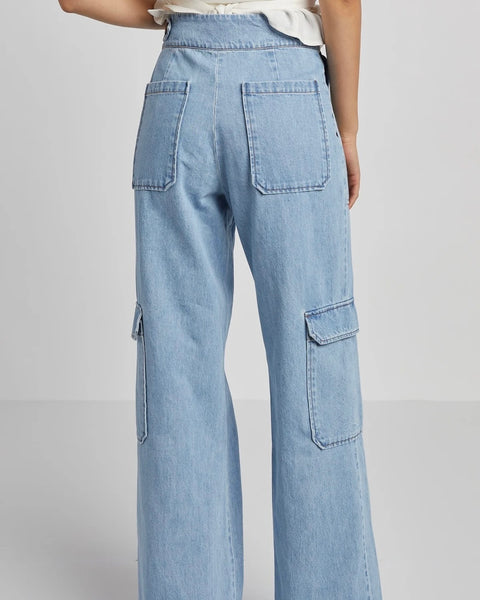 273715 Adrøit Atelier jean cargo Nolan taille haute
