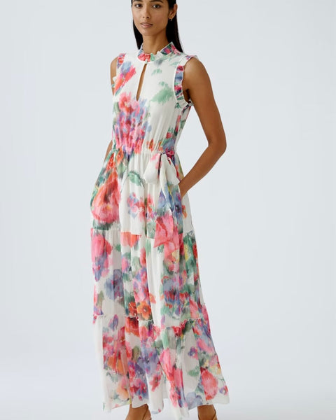 320915 OUI robe longue imprimée fleurie
