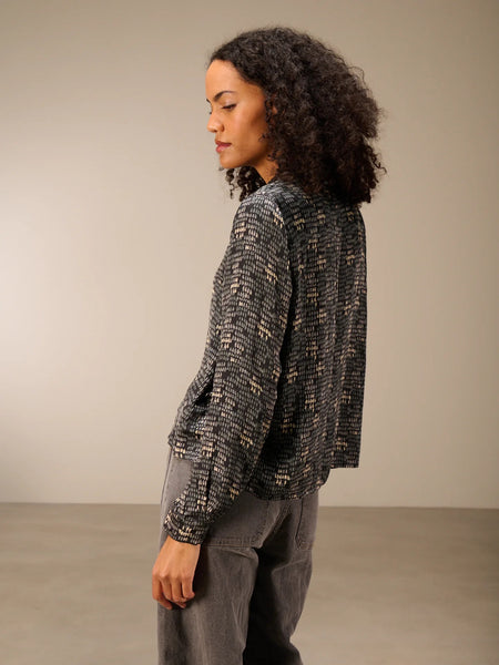 371525 Nile blouse satin imprimé