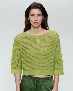 307215 Jane Lushka pull vert en coton