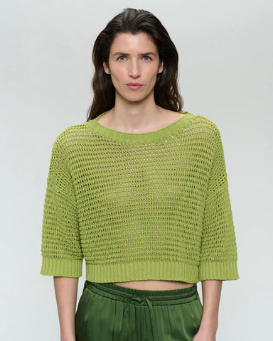 307215 Jane Lushka pull vert en coton