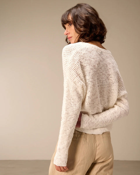 348616 Cardigan en coton crème