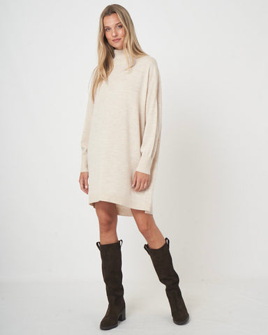 346525 Repeat robe laine merino col cheminé