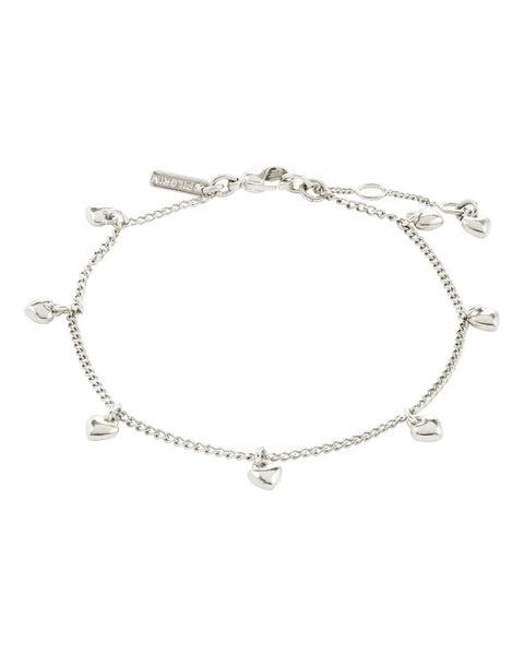 388725 Pilgrim bracelet chaîne pendentif coeur ALAIA