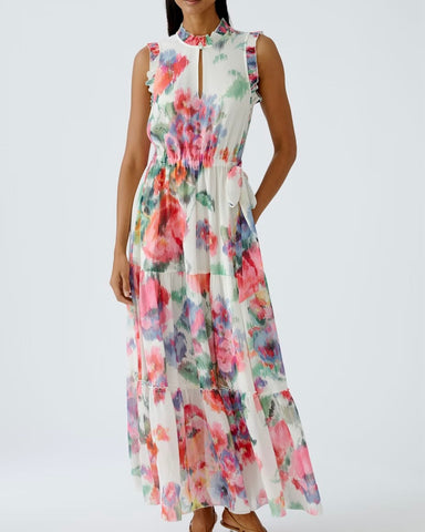 320915 OUI robe longue imprimée fleurie