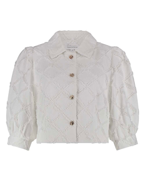 285615 TRAMONTANA jacket court ajouré texturé