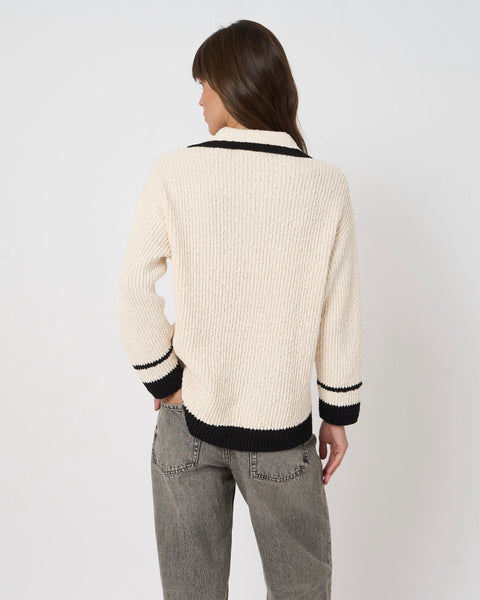350016 Tricot col polo de coton