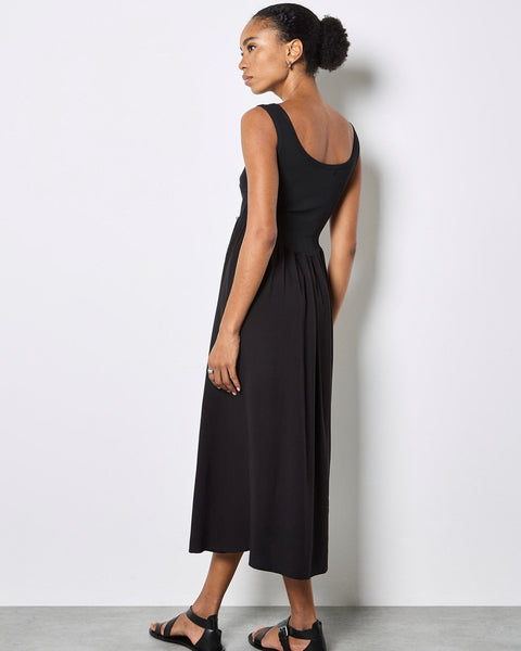 374816 Apricot robe longue noire