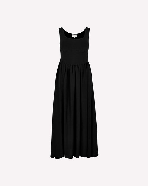 374816 Apricot robe longue noire