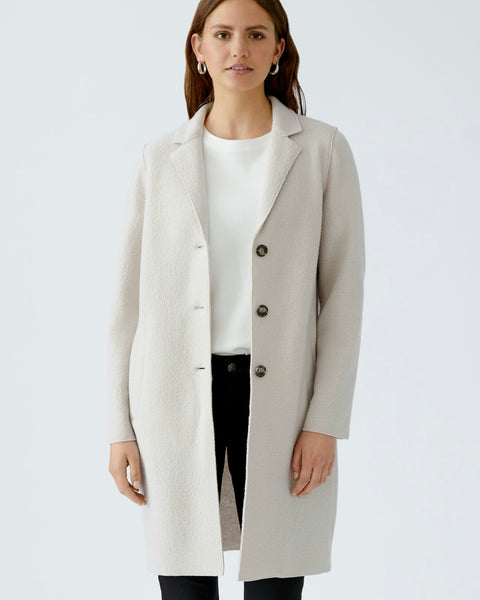 375716 Oui manteau laine bouillie stone