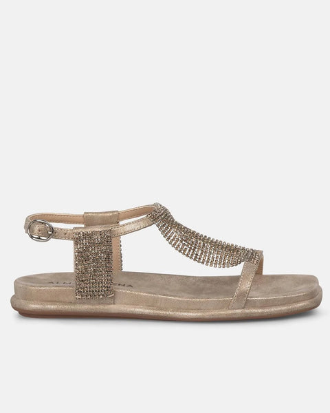 395716 sandales avec mesh de cristaux