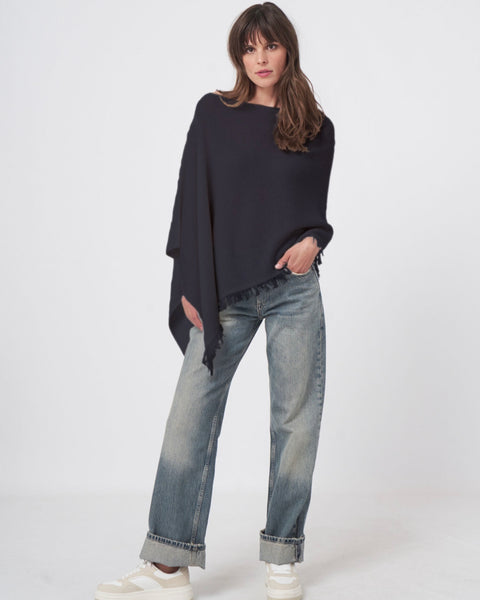 354725 Repeat poncho cachemire