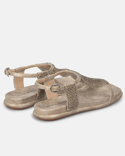 395716 sandales avec mesh de cristaux