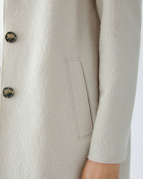 375716 Oui manteau laine bouillie stone