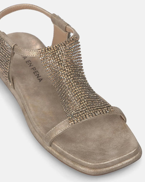 395716 sandales avec mesh de cristaux