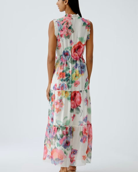 320915 OUI robe longue imprimée fleurie