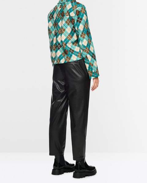 371325 Marccain pantalon noir cuir vegan avec 2 poches