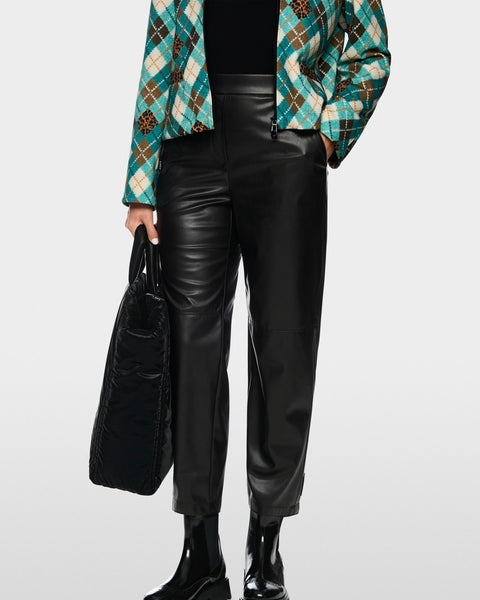 371325 Marccain pantalon noir cuir vegan avec 2 poches
