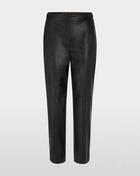 371325 Marccain pantalon noir cuir vegan avec 2 poches