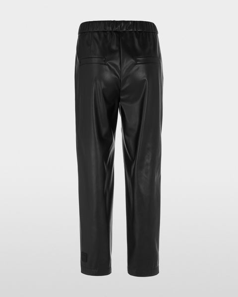 371325 Marccain pantalon noir cuir vegan avec 2 poches