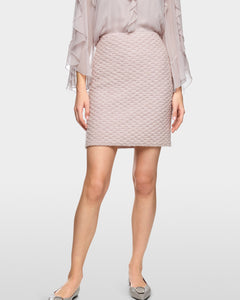 345325 Marccain jupe laine et paillette taupe rosé