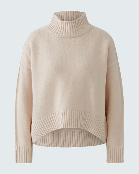 383725 OUI tricot coton col montant rose