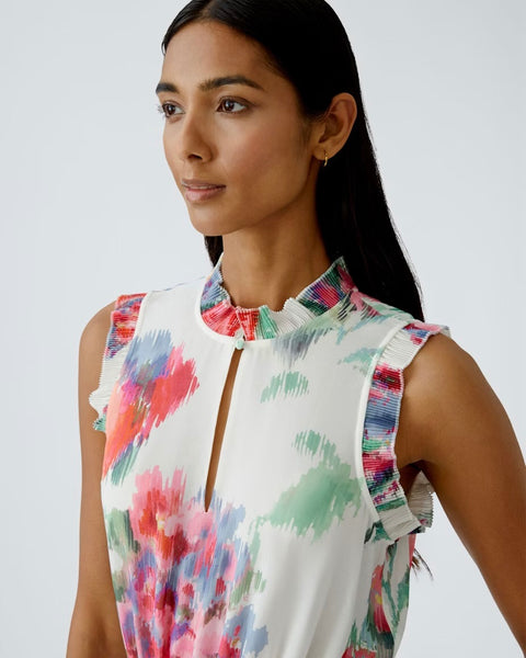 320915 OUI robe longue imprimée fleurie