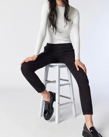 344425 Mavi Ivy cargo black twill