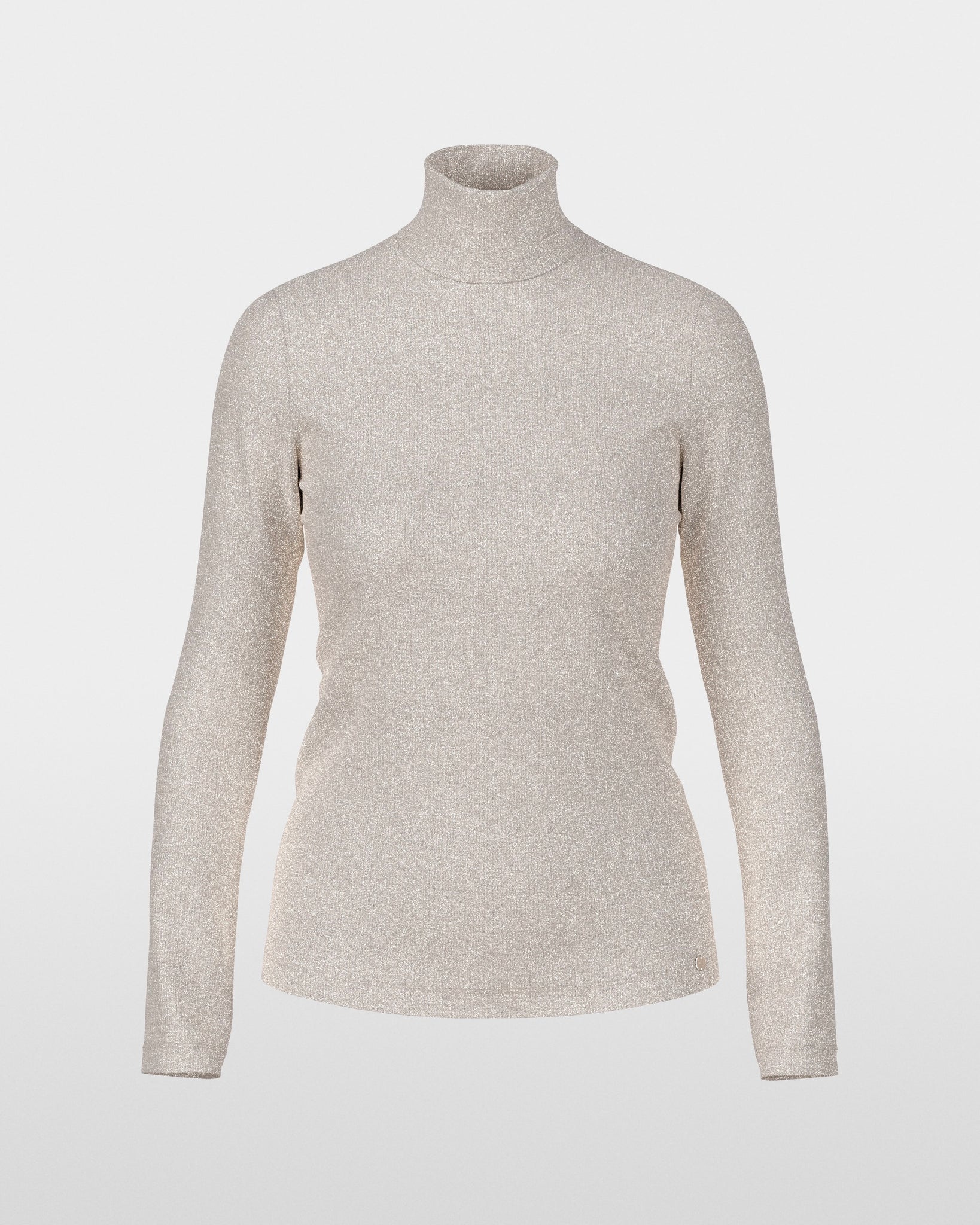 365825  MARCCAIN chandail col cheminée beige/lurex