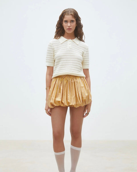 357316 Polo tricot ajouré