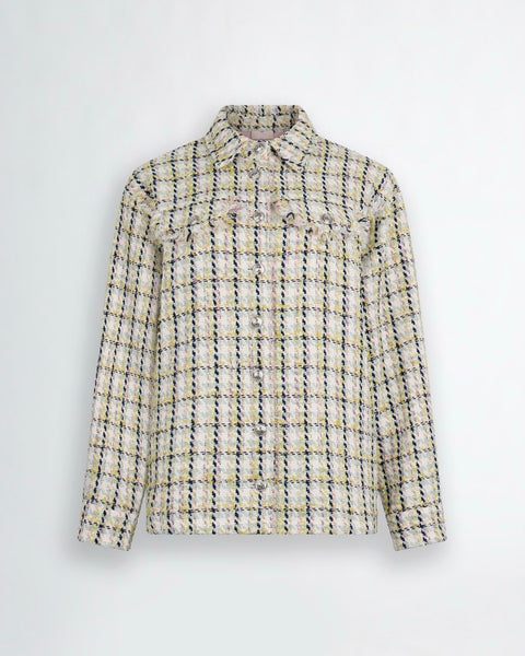290715 Liu Jo veston tweed couleur pastel