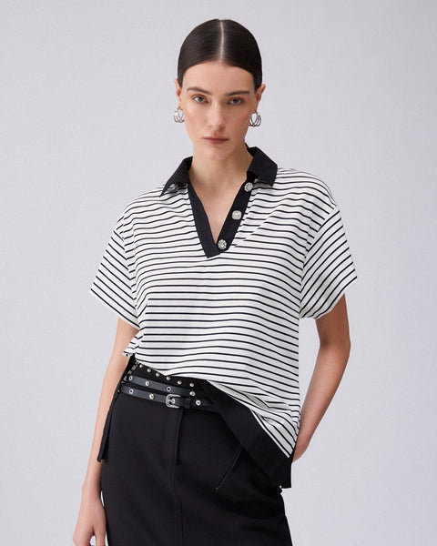 377216 Liu Jo polo ample rayé