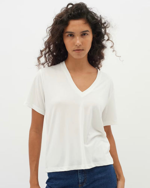 362116 InWear t-shirt col V LilianalW en tencel