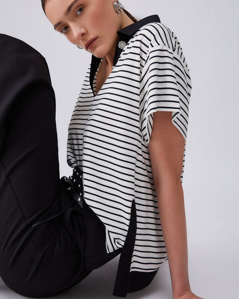 377216 Liu Jo polo ample rayé