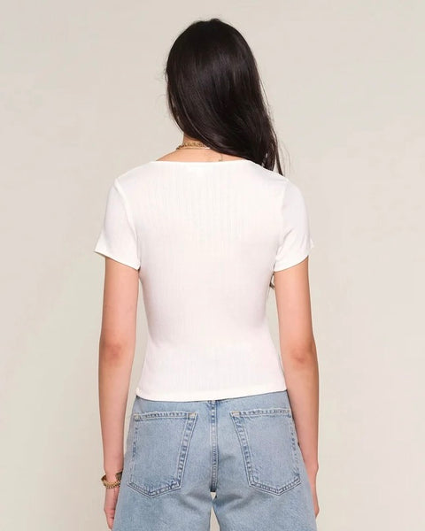 343916 Eloise t-shirt tissu côtelé avec bouclettes