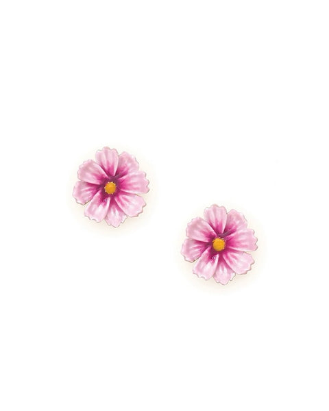324015 FRANCK HERVAL Boucle d’oreilles marguerite rose