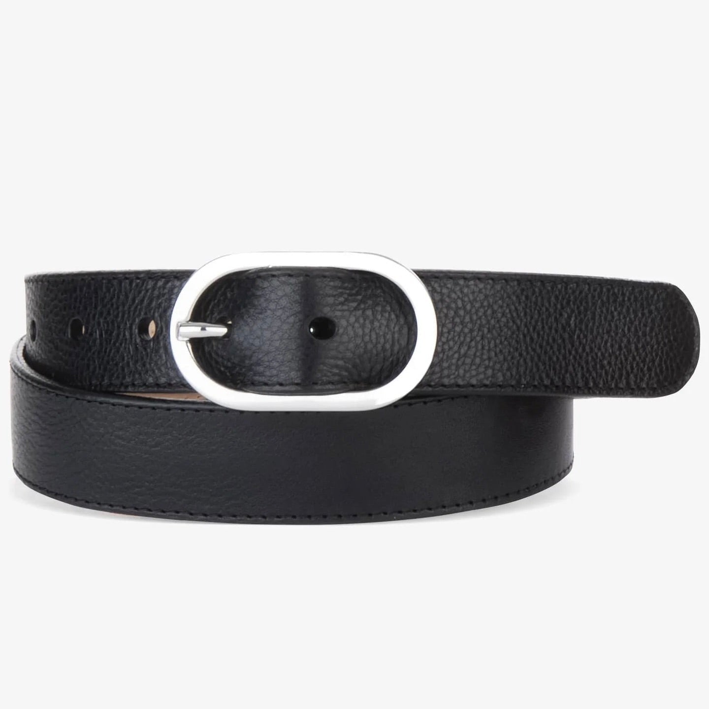 324915 BRAVE ceinture cuir Kezia Black Pebbled