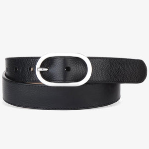 324915 BRAVE ceinture cuir Kezia Black Pebbled