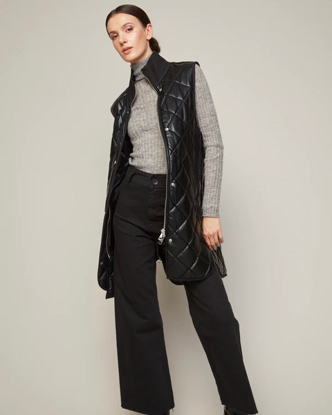 366725 Adrøit Atelier veste cuir végane matelassée Destiny