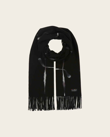 393325 Fraas foulard noir et ligne gris bleu