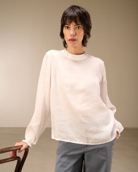 371725 Nile blouse blanche col rond