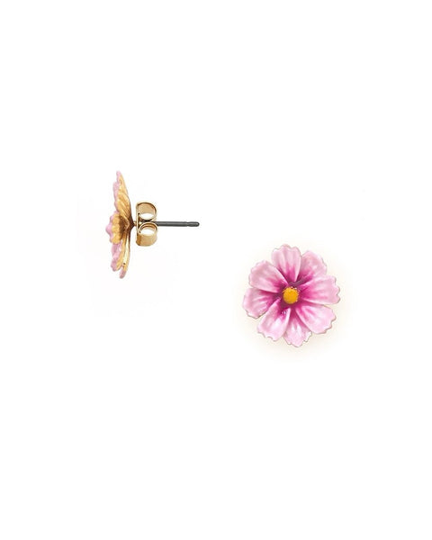 324015 FRANCK HERVAL Boucle d’oreilles marguerite rose
