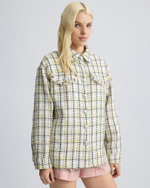 290715 Liu Jo veston tweed couleur pastel