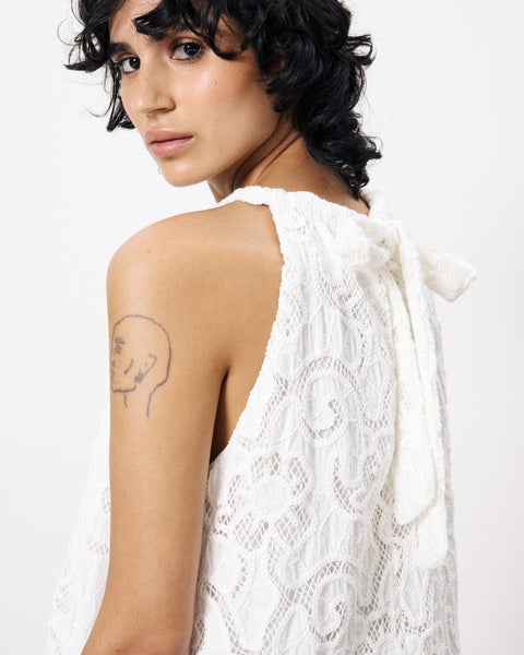 267315 FRNCH robe dentelle blanc